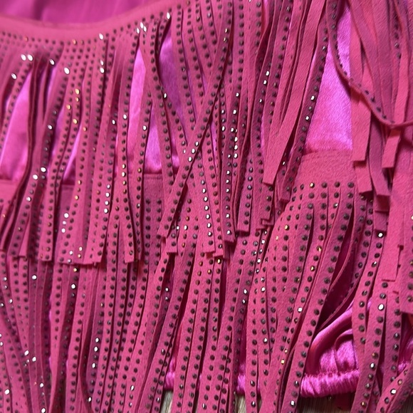 CLOUD TEN, pink fringe top, BNWT small - Picture 8 of 9